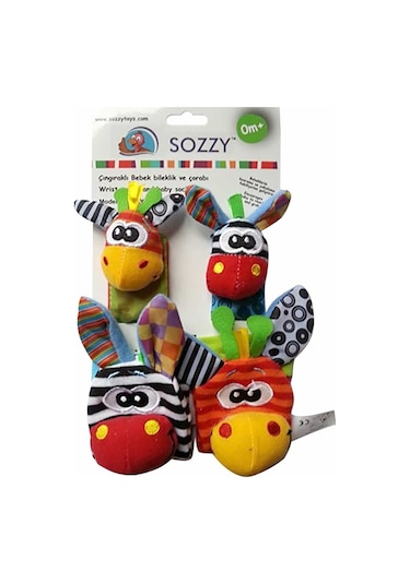 Sozzy Çıngıraklı Çorap/patik ve El Bilekliği + Sürpriz Hediye Karışık
