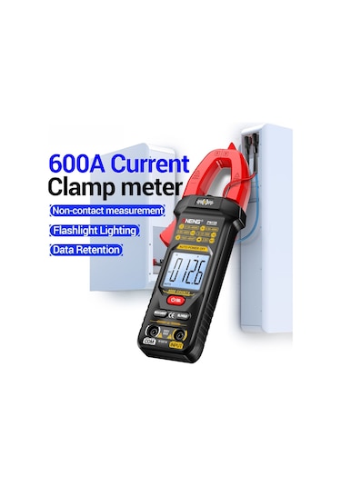 Yunboo Aneng Pn135 Akıllı Sulu Alet 600a Ac Akım, Ac/dc Voltaj, Kapasite, Ohm Ölçer, Ncv, 4000 Sayım, Abs Malzeme, Kırmızı Pil Dahil Değil