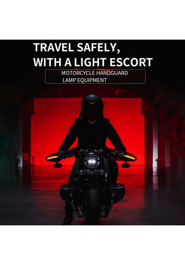 Vkemall Motosiklet Eldiven Koruyucu, Led Işıklı Pp+pc+alüminyum Korumalı El Kolu, Mavi