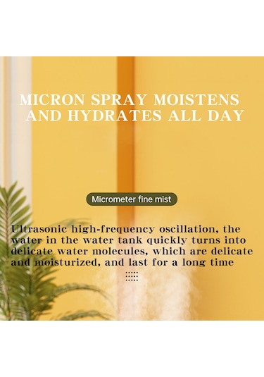 Wezone Ev Odası Ofis Masaüstü Usb Beslemeli 1000ml Hacimli İki Buharlı Renkli Nemlendirici