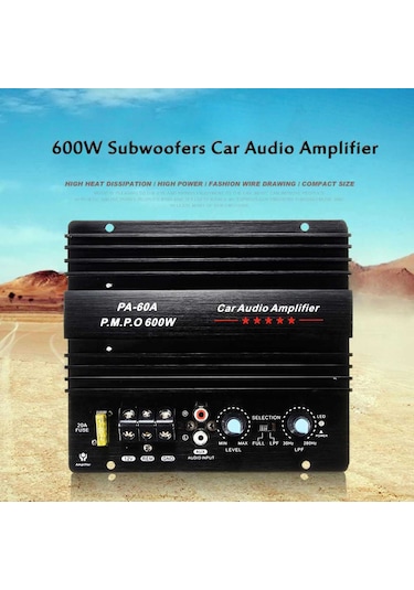 Mufunye 600w Araba Subwoofer Yüksek Güçlü Amplifikatör Kartı Tek Kanallı Ses Amplifikatörü Amp. 12.0v