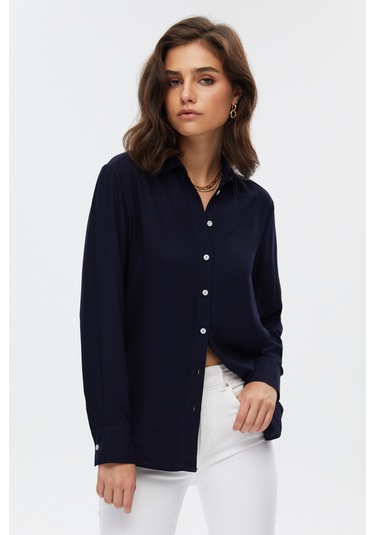 Lacivert Basic Gömlek Lacivert