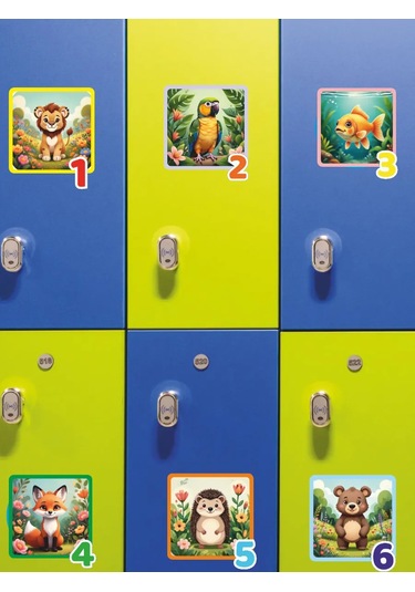 Sprintfox Kreş İçin Çocuk Gruplarındaki Dolaplara Etiketler Ve İşaretlemeler 439646213 Yeşil