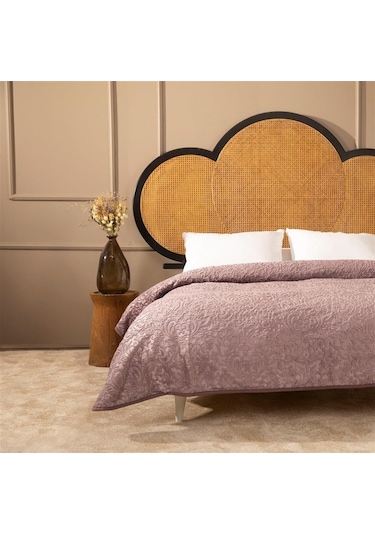Apricitas Elegant Emboss Çift Kişilik Battaniye Külmoru -