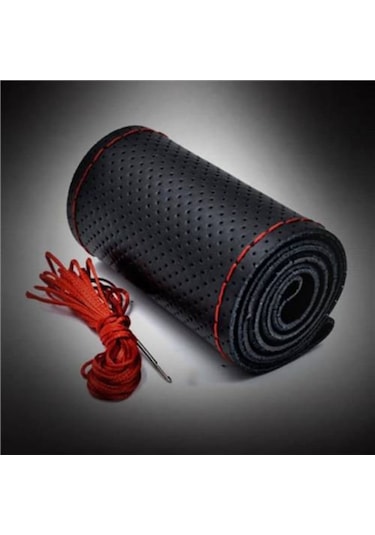 Direksiyon Kılıfı Deri Dikişli Noktalı Düz Dikmeli Direksiyon Kılıfı