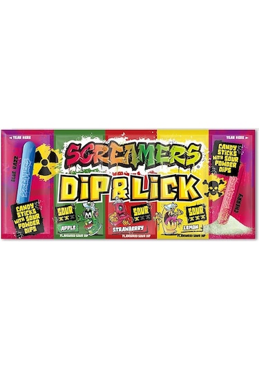 Zed Candy Screamers Dip Lick Ekşi Toz Şekerleme 40 G