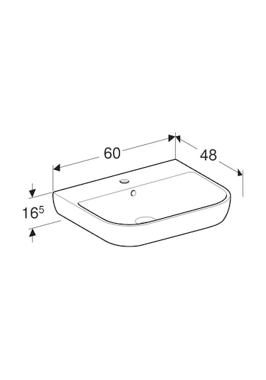 Geberit Mnyle Lavabo 60 Cm. 500.228.01.1