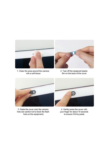 Maiyame Webcam Gizlilik Kapağı: Kayar Mekanizmalı, Siyah Plastik, 18x9mm, 0.1g - 1/3/6 Adet Seçenekli