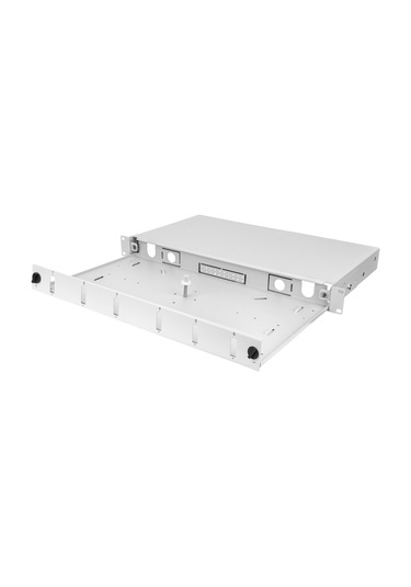 Alfafonet Optislide 6 Port Sc-dx/lc-qd 1ru Rack Tipi Açık Gri Fiber Optik Patch Panel