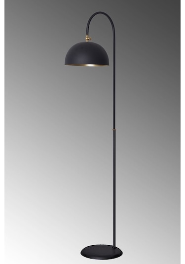 Luzarana Sonart Siyah-Sarı Metal Tasarım Lüx Yerden Aydınlatma Lambader