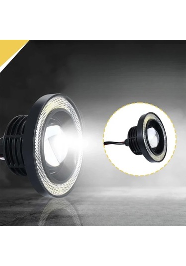 Dashanshop Mavi Renk 2 Adet Evrensel 3.5 Inç Angel Eye Far Işıkları