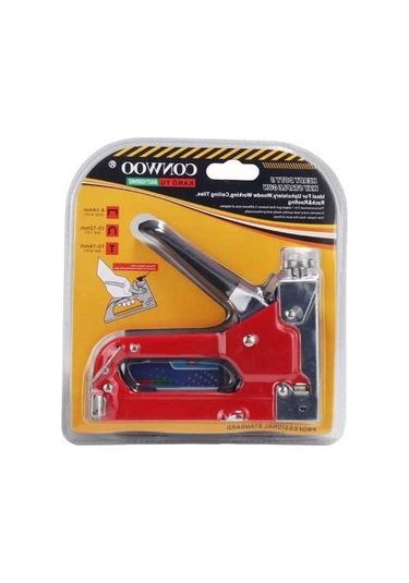 Tongxida Endüstriyel U-şekilli Çivi Atıcı - Ahşap, Dekorasyon İçin Kırmızı, 3 Çivi Türü, El Tipi Vidalama Aleti