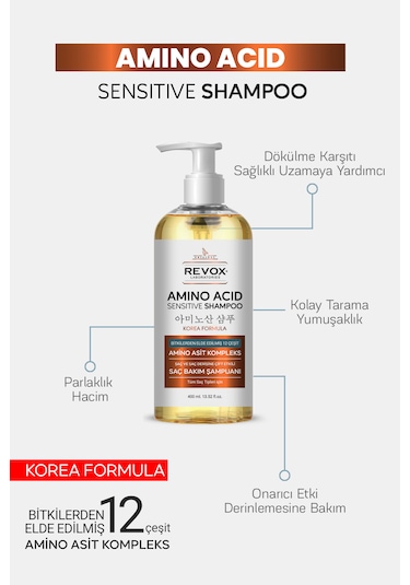 Amino Asit Sensitive Şampuan Dökülme Karşıtı Hızlı Uzama Etkili Dolgunlaştırıcı Nemlendirici Dökülen