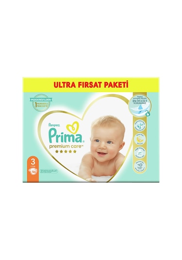 Prima Bebek Bezi Premium Care 3 Beden Fırsat Paketi 96 Adet