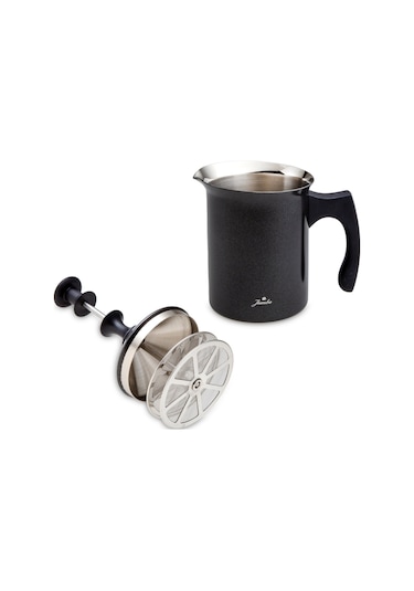 Jumbo Timeless Venti Siyah Çelik Süt Köpürtücü 400 Ml