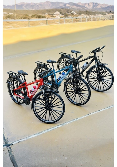 Craftivio Mavi 1:10 Ölçek Koleksiyonluk Die Cast Model Bisiklet Çok Renkli