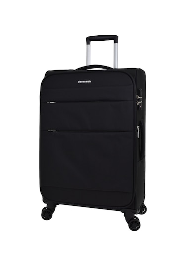 Pierre Cardin Ultra Light Hafif Lüx Kumaş Orta Boy Valiz Siyah Pc4200 Siyah