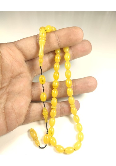 Başka Yerde Yok Abdullah Başkale Usta Eseri Bilek Boy Çift Cila Sıkma Kehribar Sertifikalı 5883