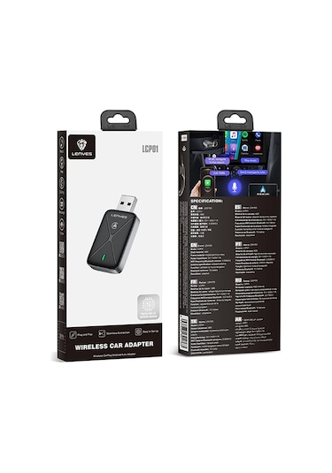 Wireless Transmitter Adaptör Lenyes Lcp01 Usb Bluetooth 5.0 Siyah