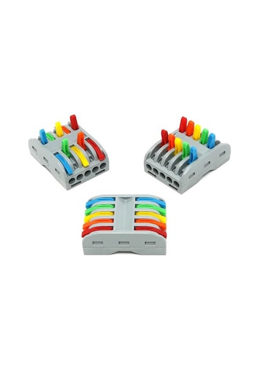 Hızlı Kablo Ekleme Birleştirme Aparatı 5 Beşli Klemens - 5 Adet