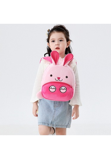 Suofeng Küçük Çocuklar İçin Mor Baykuş Desenli Plüş Sırt Çantası - 3-5 Yaş Okul Çantası, Erkek-kız Çocuklar, Hafif Ve Konforlu Pembe