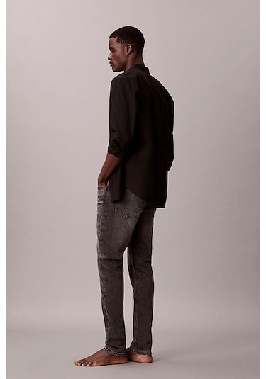 Calvin Klein Erkek Slim Taper Hearst Dar Paça Jean Pantolon - Gri Hearst Grey