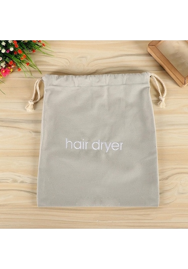 Pazly Suntek Saklama Saç Makinesi Kurutma Gri Gri Çantası Bağcıklı Uf Gri