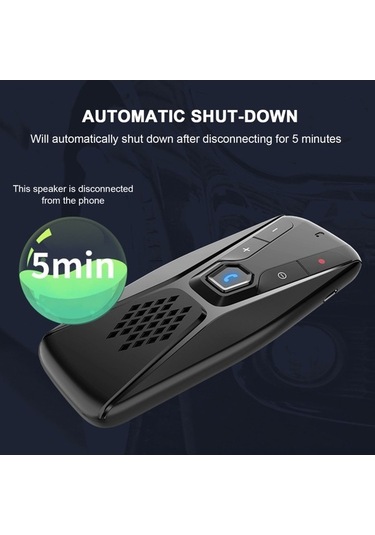 Novahub Taşınabilir Bt 5.0 Araç Kitleri - Eller Serbest Güneşlik Müzik Hoparlörü