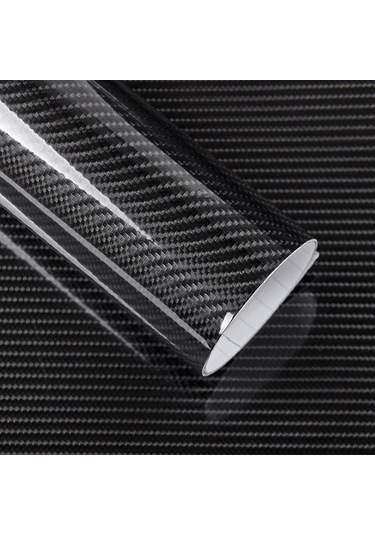 Novahub Araba 6d Siyah Karbon Fiber Sticker, 300x3000mm, Parlak Vinil Film Sarma