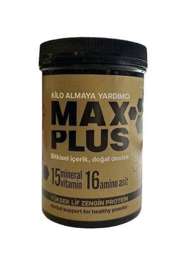 Maxplus 550gr Doğal Bitkisel İçerik 15 Mineral Vitamin 16 Amino Asit, Kilo Almaya Destek İçecek