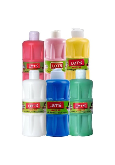 Lets Parmak Boyası 500ml 6lı Set Çok Renkli