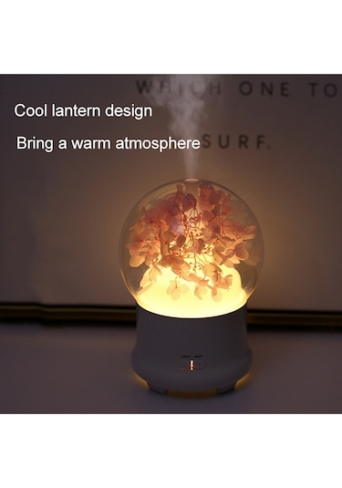 Ml-824 100ml Gypsophila Çiçekler Aromaterapi Difüzör Hava Nemlendirici Ofis / Ev İçin Renkli Led Işıklı Mavi