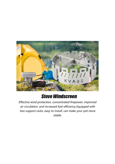 Padalink Soto St310 Paslanmaz Çelik Rüzgarlık - Kamp Ocağı İçin Taşınabilir Koruma Kılıfı Gümüş