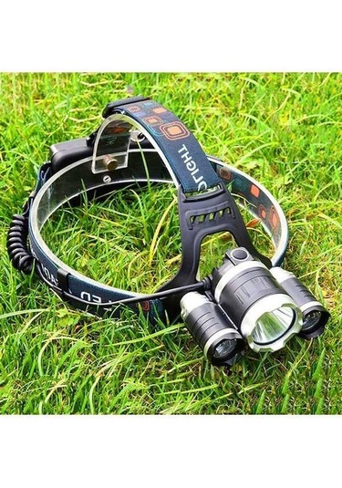 Ebitda Yüksek Güçlü Şarj Edilebilir 3 Kafa El Feneri Balıkçılık İçin Led Baş Üstü Işık Çok Renkli