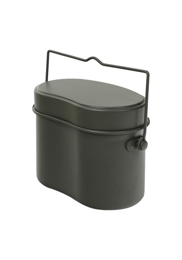 Lemestar Alüminyum Çift Katlı Askeri Mutfak Kiti 1.2l - Dış Mekan, Seyahat Ve Eğitim İçin Yeşil Mat Tasarım Çok Renkli