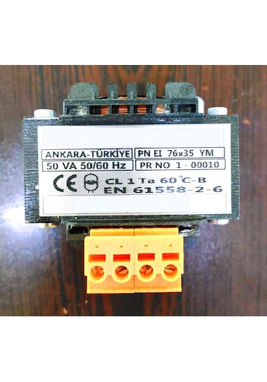 50w Trafo Giriş 220ac Çıkış 2x12 Klemensli