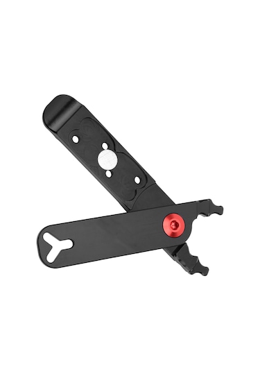 Kosona Alüminyum Alyuminyum Bisiklet Zinciri Açma Takımı - 4'lü Çok Fonksiyonlu: Lastik Çekici, Valf Anahtarı, Zincir Kilit Açıcı Siyah Siyah