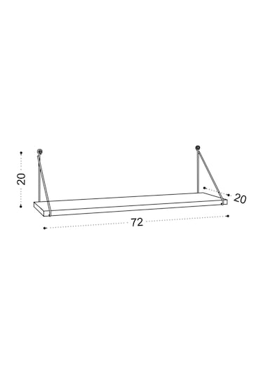 Decormet Armoni Raf Seti 1 Raflı 200 720 Ceviz Çok Renkli