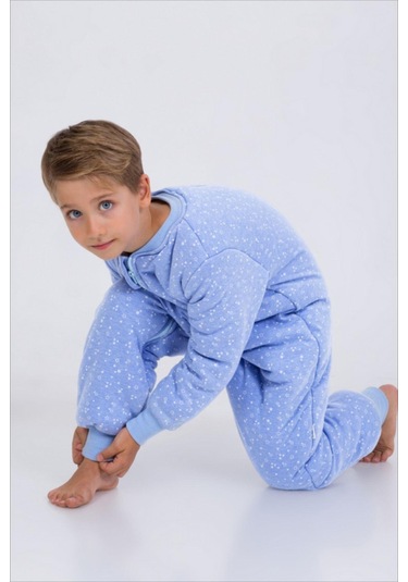 Erkek Çocuk Uyku Tulumu Kalın Elyaf Dolgulu Premium Kalite 2.5 Tog Açık Mavi
