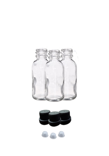 Aropi Şeffaf Cam Şişe Kilitli Kapak-tıpa 100 Ml 100 Adet