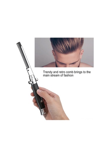 Suofeng Otomatik Açılır Kapanır Saç Ve Sakal Taranı - Şık Metal Plastik Kombin