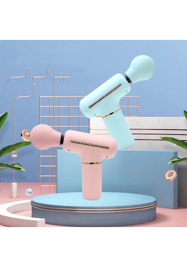 Zd8889 Mini Fasya Cihazı Kas Gevşetme Masaj Sopa El Titreşim Taşınabilir Masaj Tabancası Mavi Çok Renkli