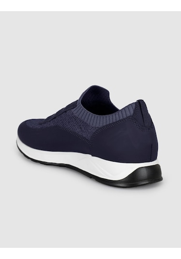 Cabani Lacivert Örgü Dokulu Konfor Sneaker Siyah - Neon Yeşil