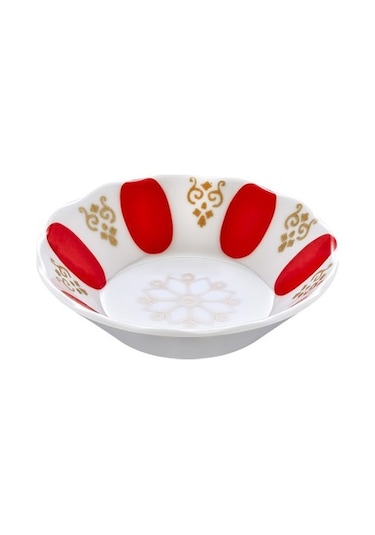 Güneş Melamin Çay Tabağı 6 Adet 1 Takım-Kırmızı