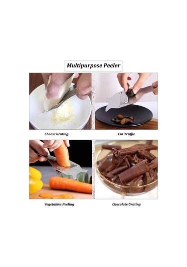 Createtech Pratik Bıçak Seti: Kesici, Peynir Kazıyıcı, Çikolata Tıraş, Sebze Soyucu Ve Paslanmaz Çelik Dilimleyici 1 Parça
