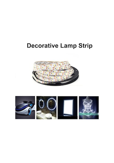 Yifomall 5m 2835 Led Işık Şeridi 5v Usb Sıcak Beyaz Tv Zemin Dolap Dekorasyon Lambası Su Geçirmez Sıcak Beyaz