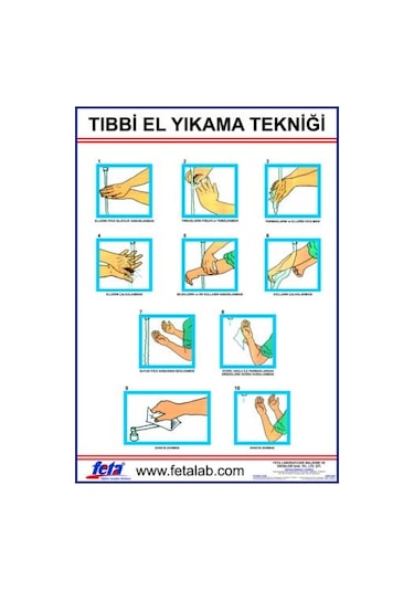 Tıbbi El Yıkama Tekniği İle İlgili Poster