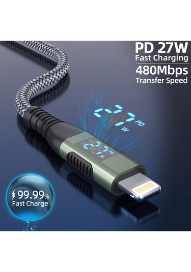 Honeybeeshop 1 Adet 2 Adet 3 Adet 5 Adet 3.3ft 6.6ft 10ft Hızlı Şarj Kablosu Usb C Lightning İphone Uyumlu 13 12 Samsung Android Akıllı Telefonlar Usb Type C İphone Uyumlu 14 13 12 11