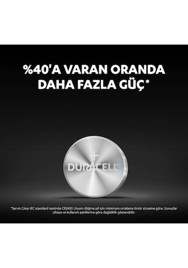 Duracell Özel 2450 (DL2450/CR2450) Lityum Düğme Pil 3V