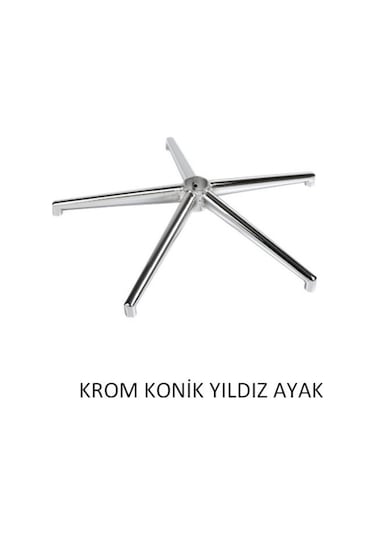 Depolife Lüks Müdür Şef Sandalye Yıldız Ayak Ofis Büro Koltuk Metal Ayağı